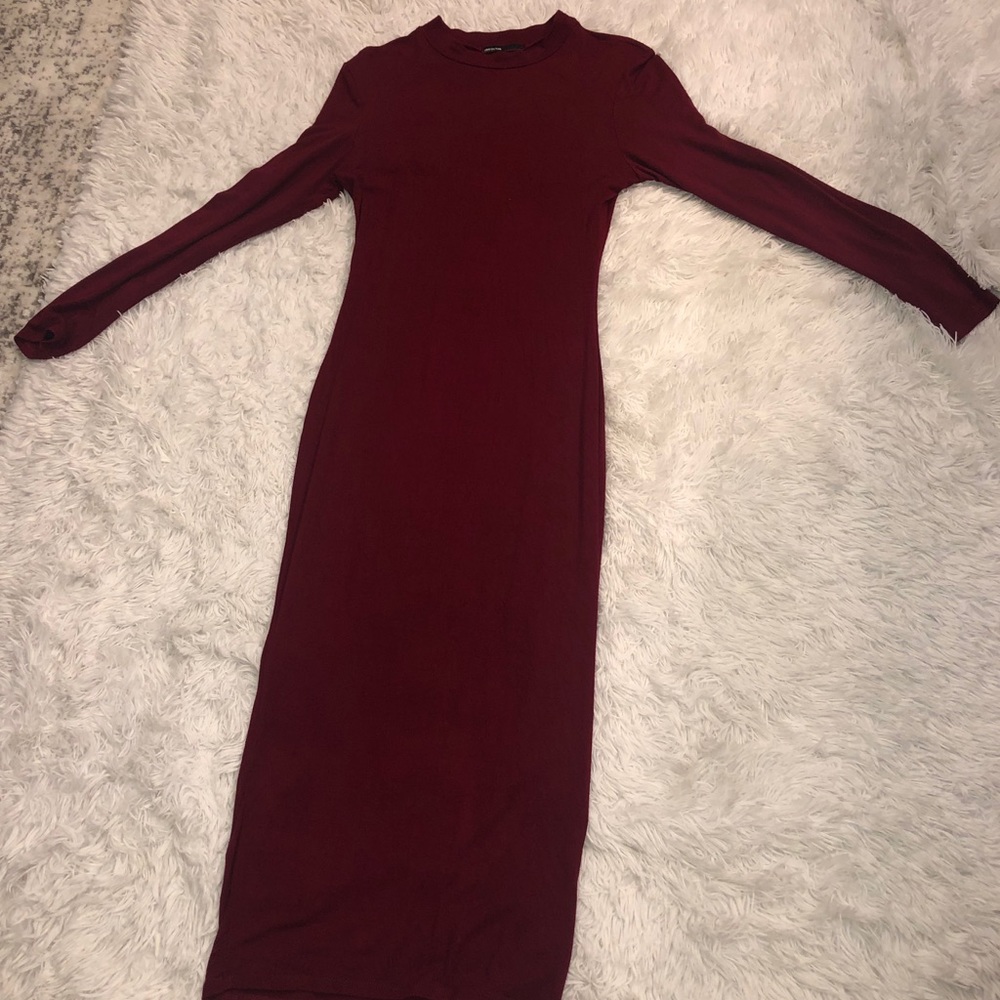Burgundy Midi Dress